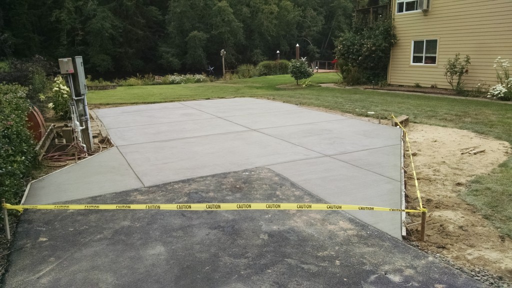 Broomed concrete sidewalk